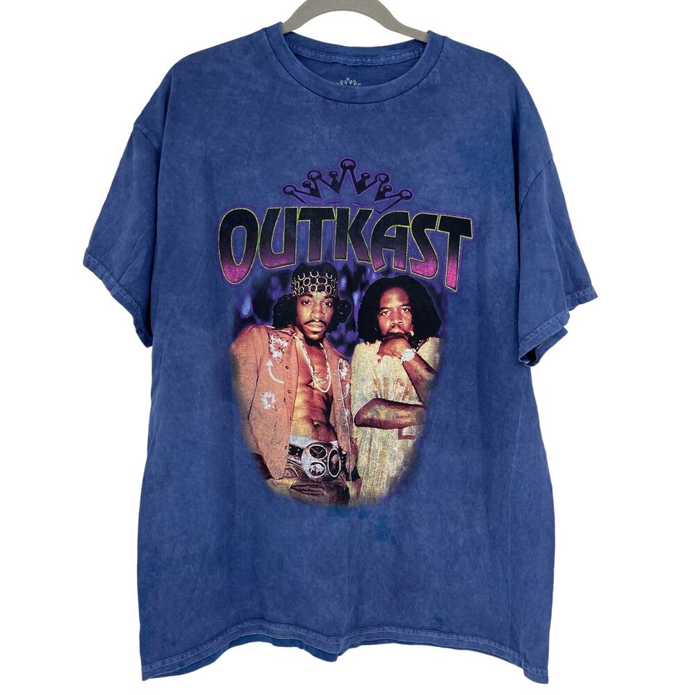 Official Merch Outkast‎ T-Shirt Blue Acid Wash Size XL NWOT